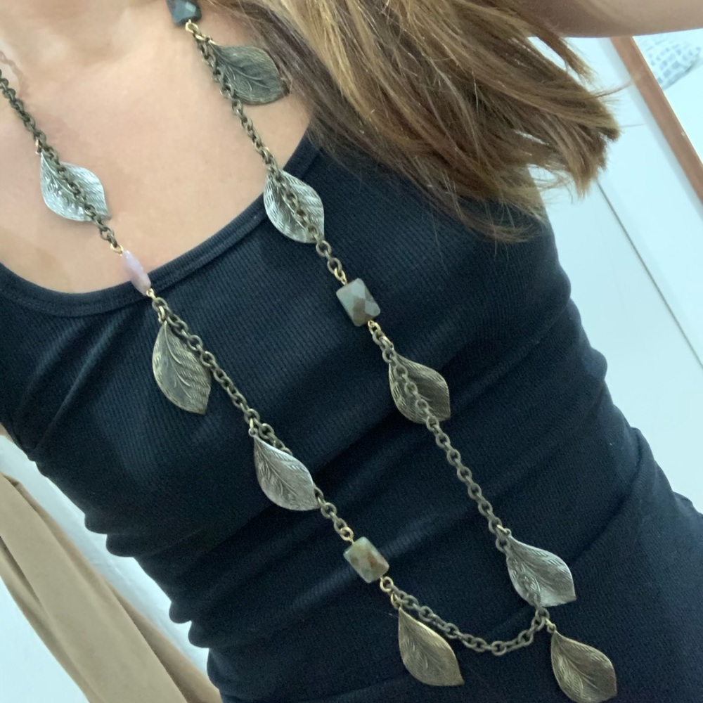Fall leaf necklace